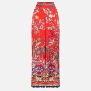 Camilla Silk Wide Leg Summer Palace Long Pants New with Tags